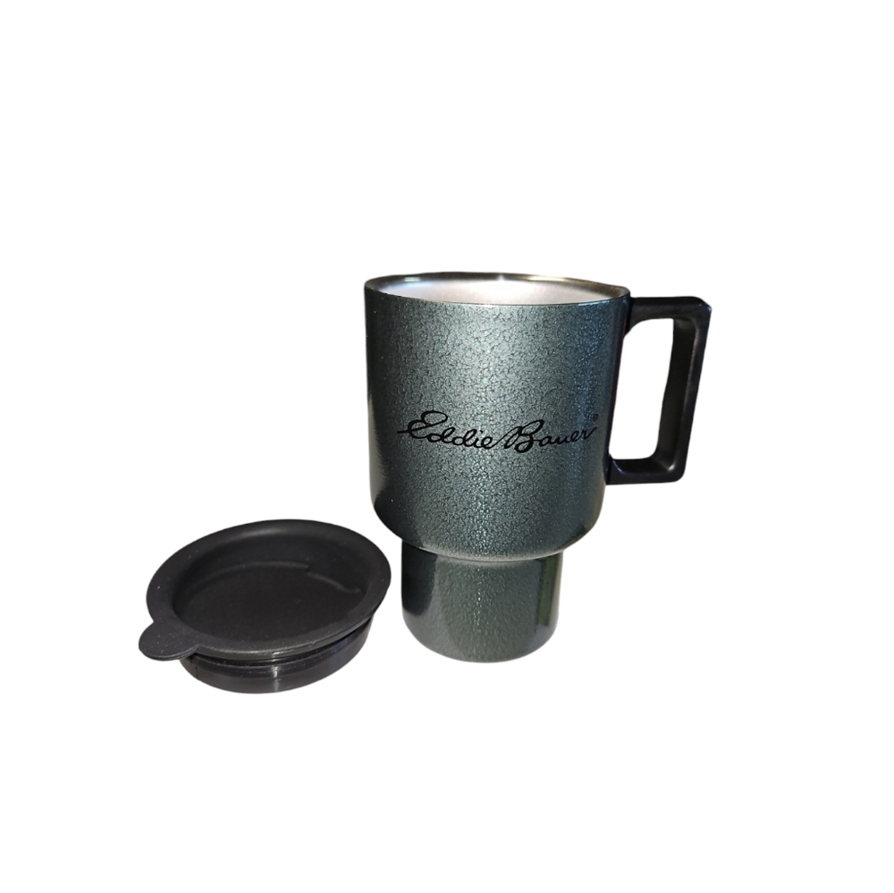 Eddie Bauer Hunter Green Stainless Steel 12oz Traveler Mug NEW - Picture 2 of 4